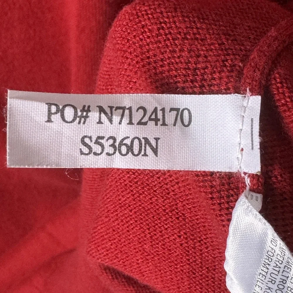 Nautica Sweater Mens 2XL‎ Red V Neck Pullover Luxury Performance Cotton Modal